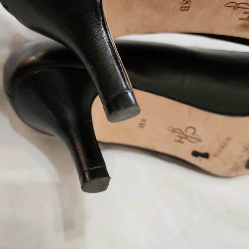 Cole Haan Womens Horsebit Black Leather Pumps Size 8B GUC Lux‎ Elevated Style